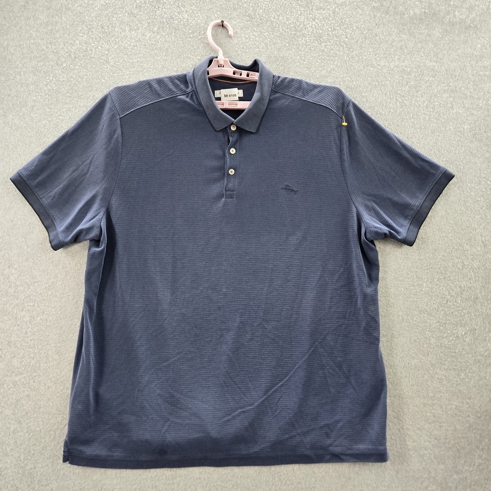 Tommy Bahama Men Polo XXXL Blue Island Zone Activewear Embroidered Button Short